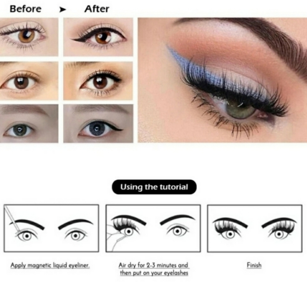 Magnetic Eyelashes 2 pair & Magnetic Eyeliner Set - Picture 7 of 7